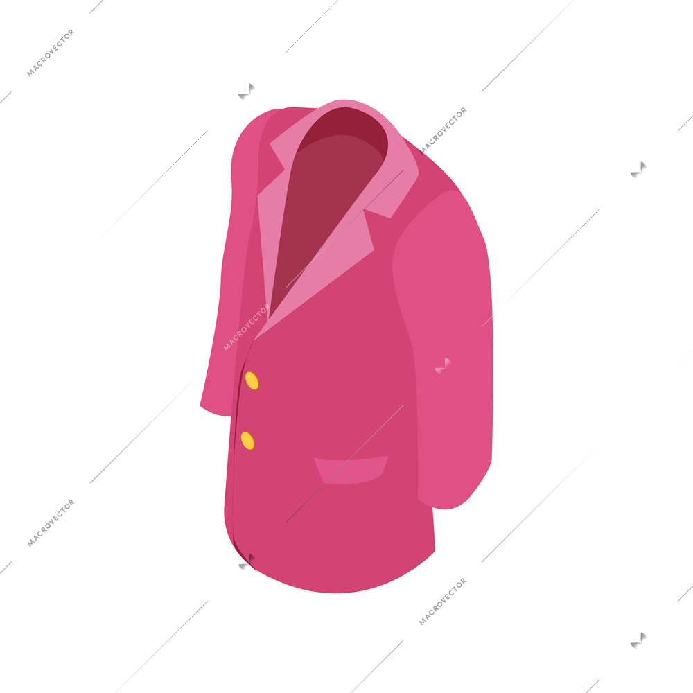 Isometric online shopping fashion clothes with blazer vector illustration