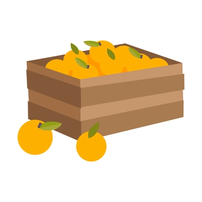 Flat storing citrus fruits with healthy food symbols vector illustration