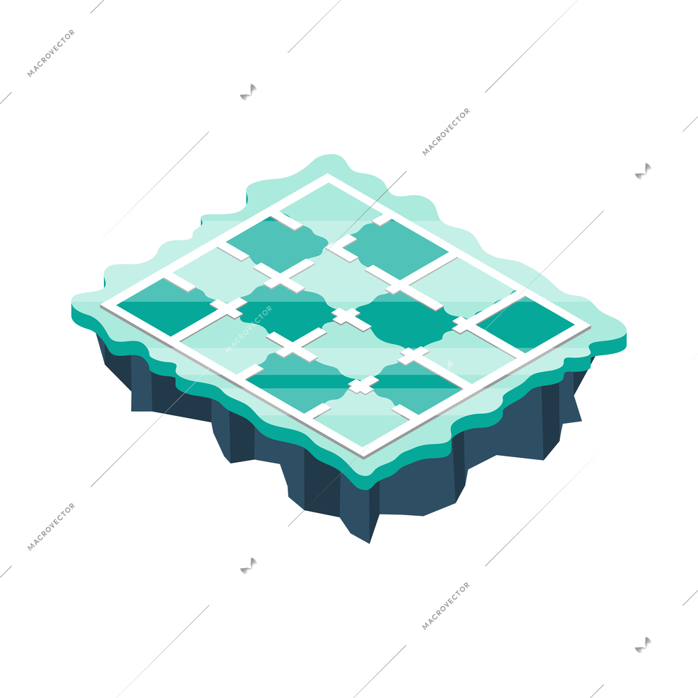 Board games with pastime symbols isometric vector illustration