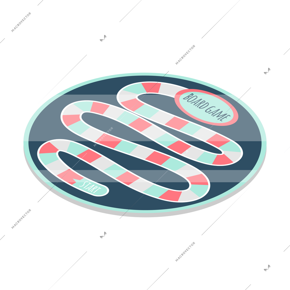 Board games isometric with pegs tokens with pastime symbols vector illustration