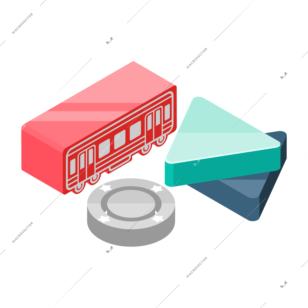 Board games isometric with dice pegs tokens and pastime vector illustration