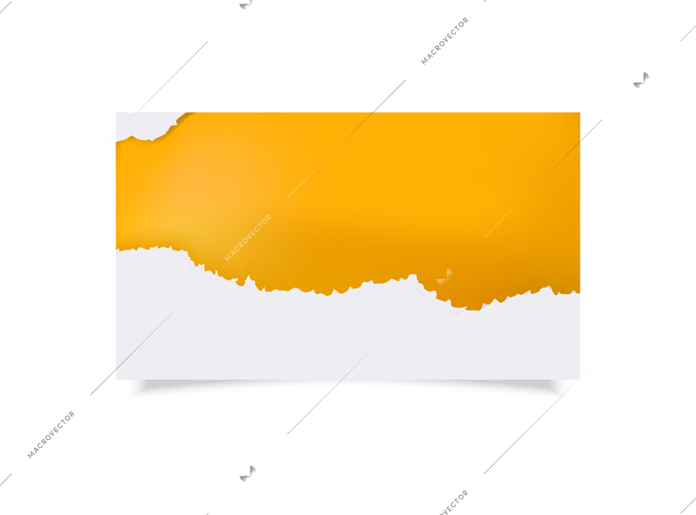 Color and white torn paper design isolated vector illustration