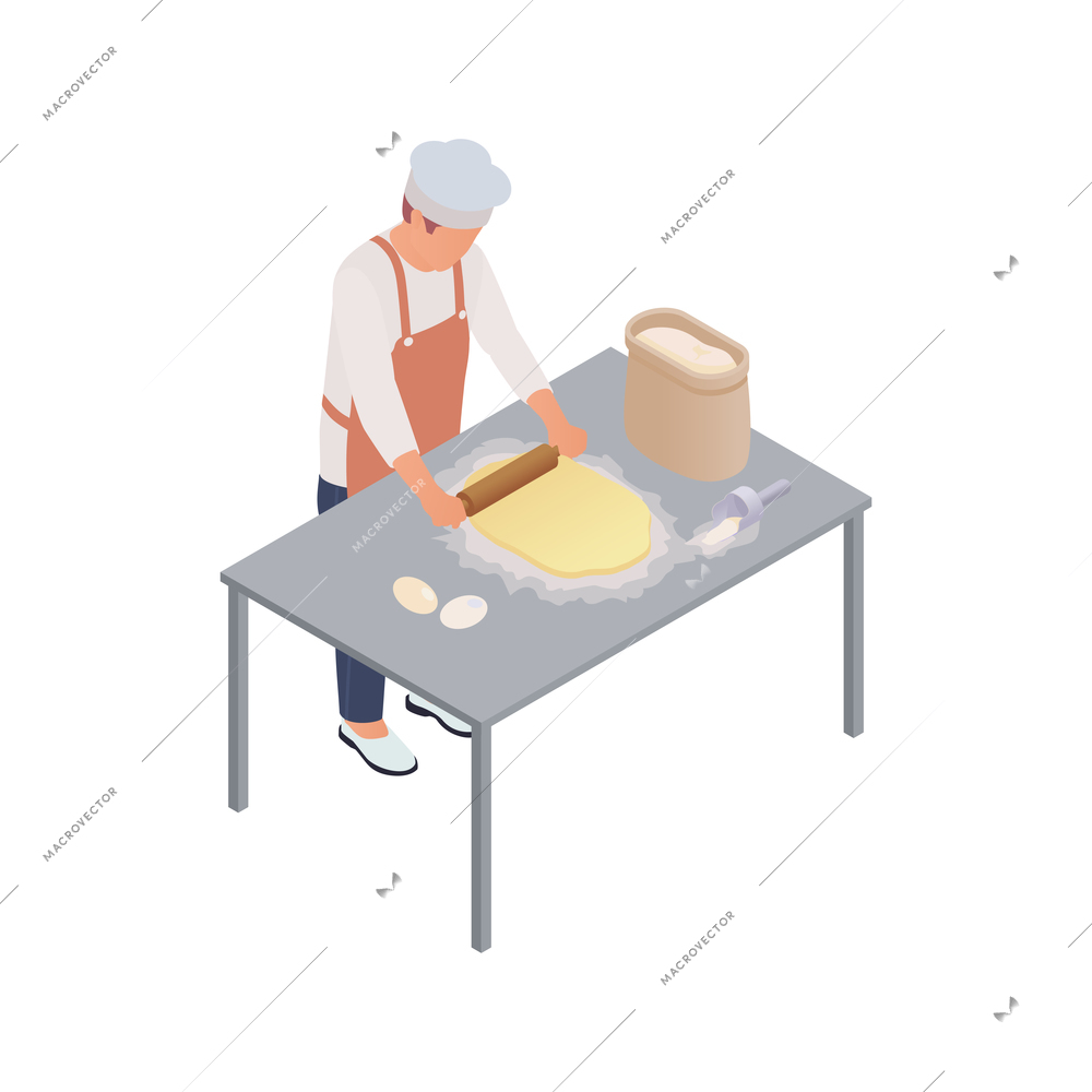 Baked bread with bakery retail symbols 3d vector illustration