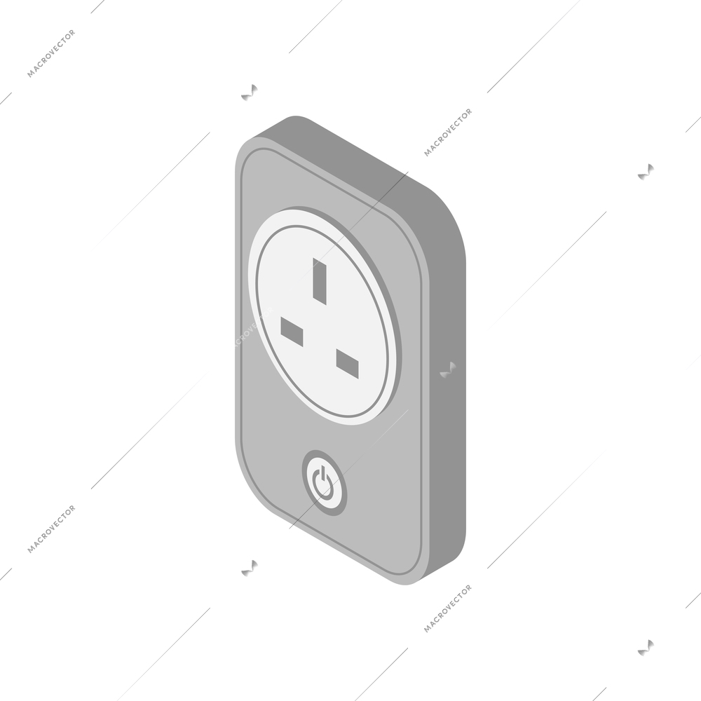 Isometric smart home with electronic gadget symbol vector illustration