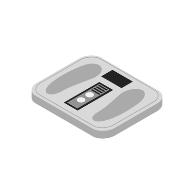 Isometric smart home scales with household appliances symbols vector illustration