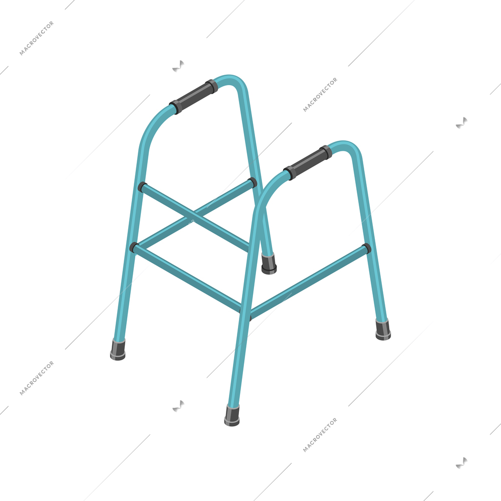 Canes orthopedics equipment and injury treatment symbols isometric isolated vector illustration