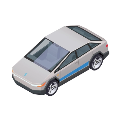 Eco friendly car technology isometric with electric vehicles vector illustration