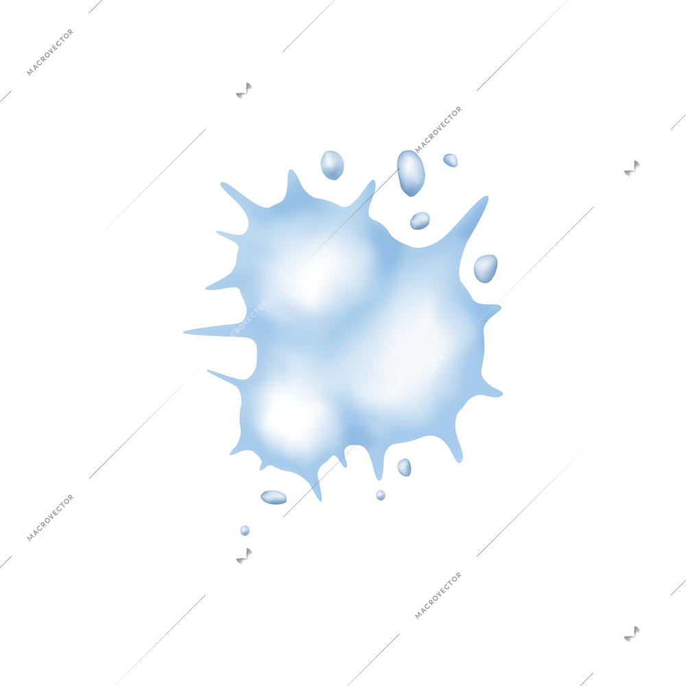 Snow exploding bursting splats with winter symbols realistic vector illustration