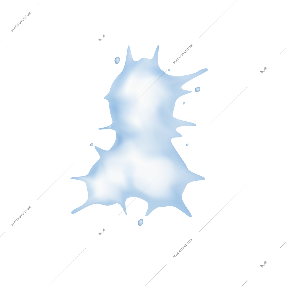 Snow exploding bursting splats with winter symbols realistic vector illustration