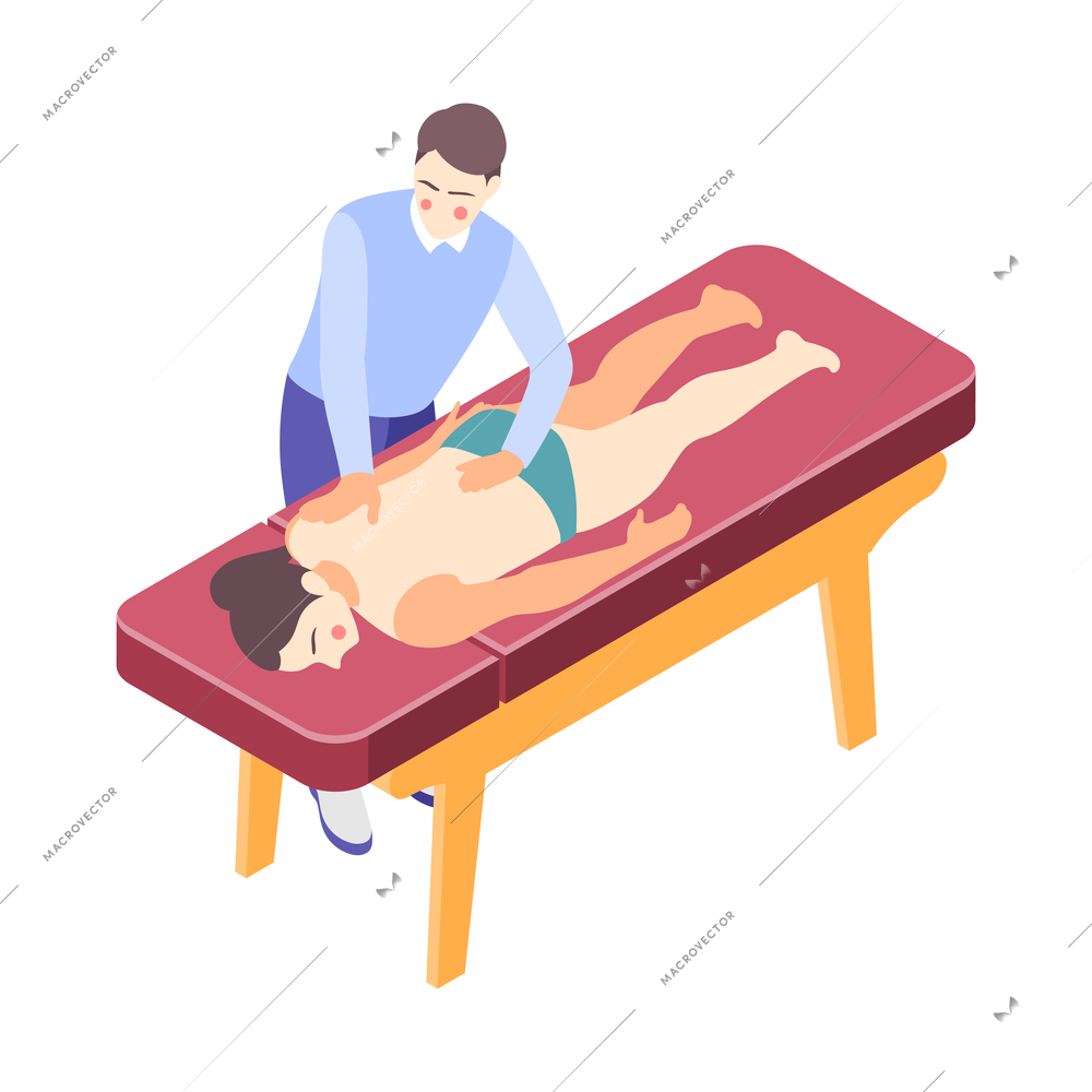 Orthopedics hospital with injury treatment symbols isometric isolated vector illustration