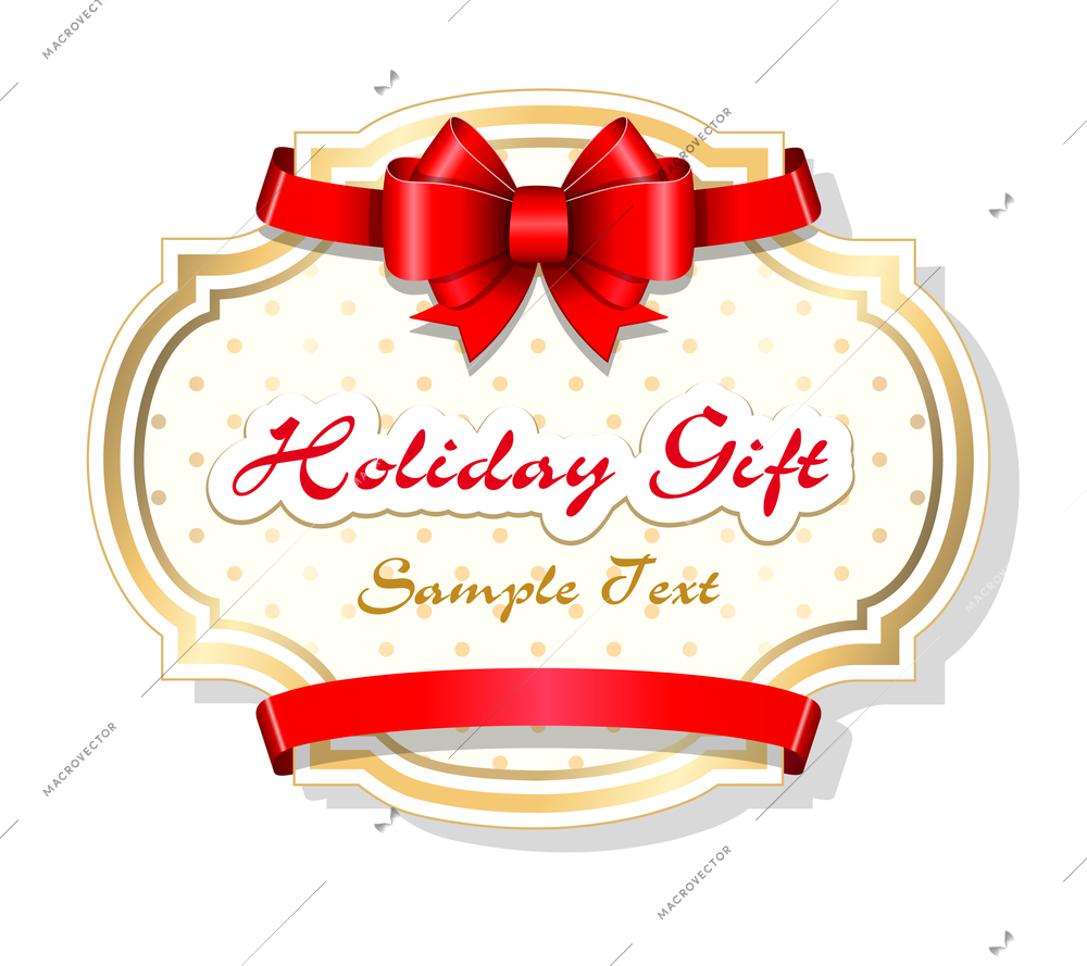 Holiday gift card design template vector illustration