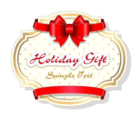 Holiday gift card design template vector illustration