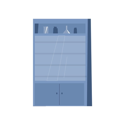 Flat design icon of rack with medical tools vector illustration