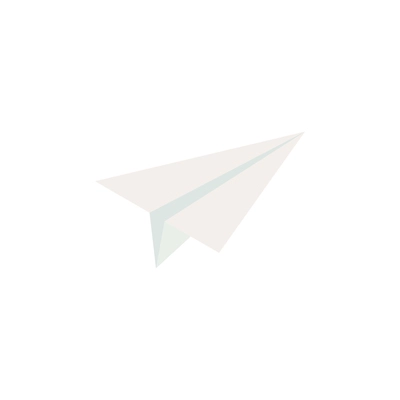 Blank paper plane 3d icon on white background isometric vector illustration