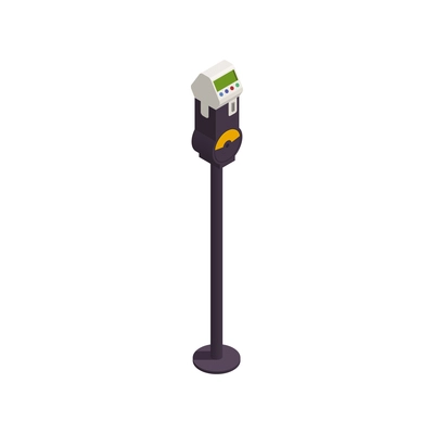 Isometric 3d electronic parking zone meter icon vector illustration