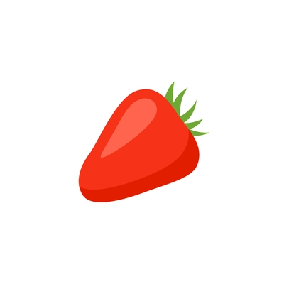 Flat icon of fresh ripe strawberry vector illustration