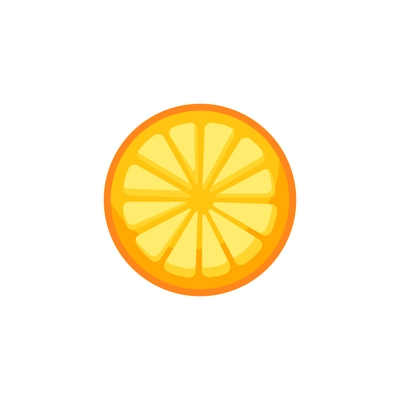 Flat icon of juice orange slice on white background vector illustration