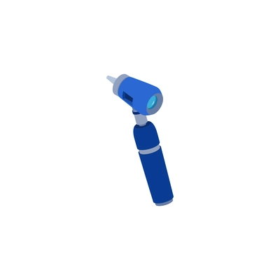 Isometric auriscope otolaryngologist tool icon on white background 3d vector illustration