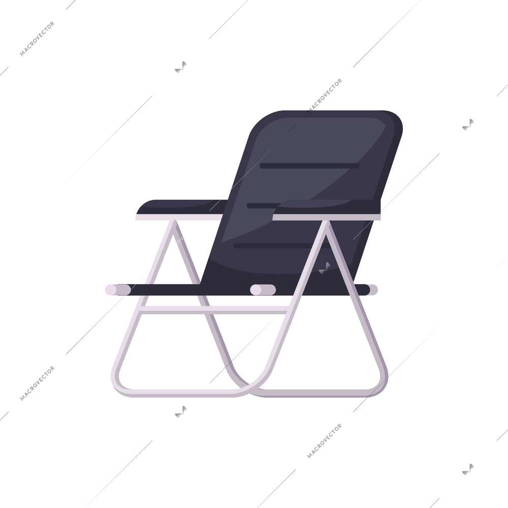 Cartoon folding chair for camping vector illustration