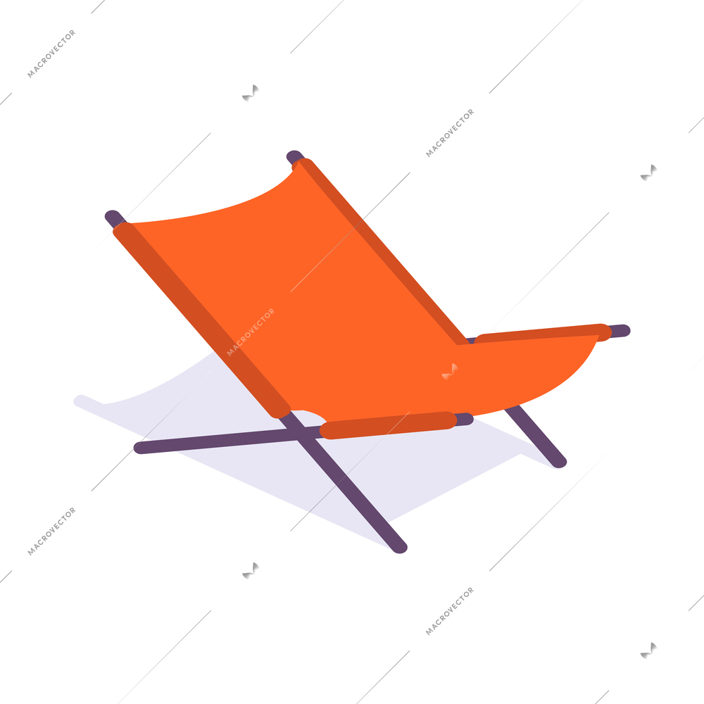 Orange lounge flat design icon vector illustration