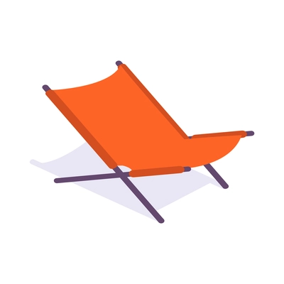 Orange lounge flat design icon vector illustration