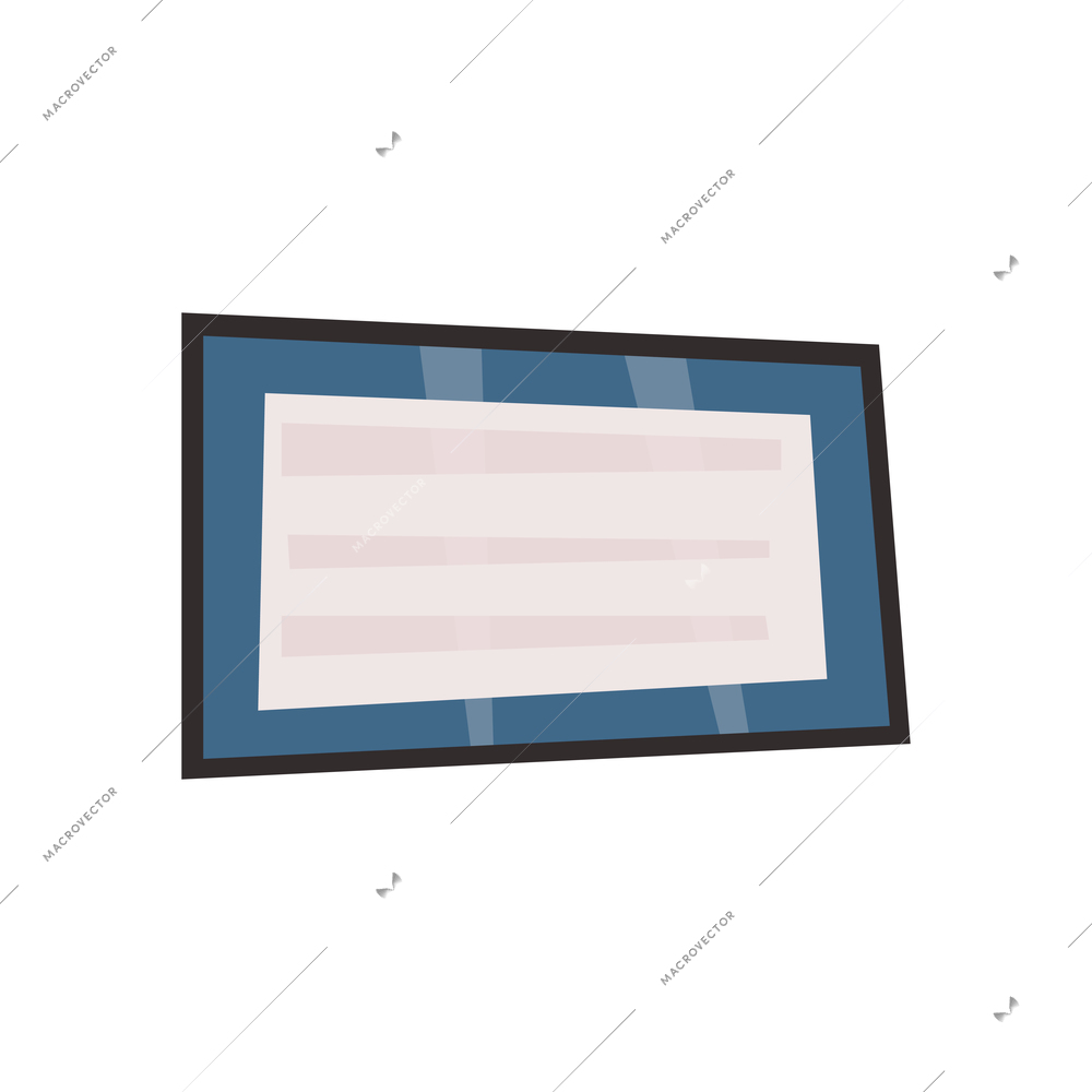 Certificate or licence in frame flat icon vector illustration