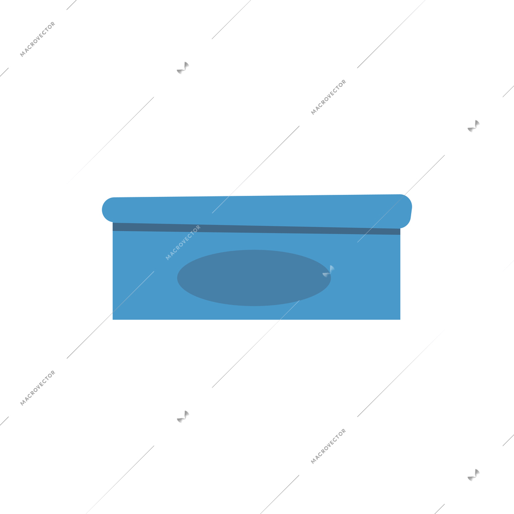 Flat design blue box icon on white background vector illustration