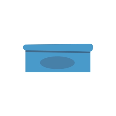 Flat design blue box icon on white background vector illustration