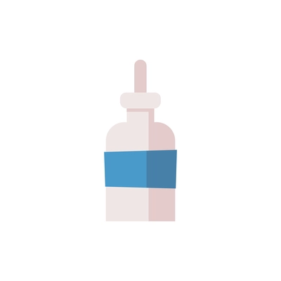 Flat icon with bottle of cosmetic serum on white background vector illustration