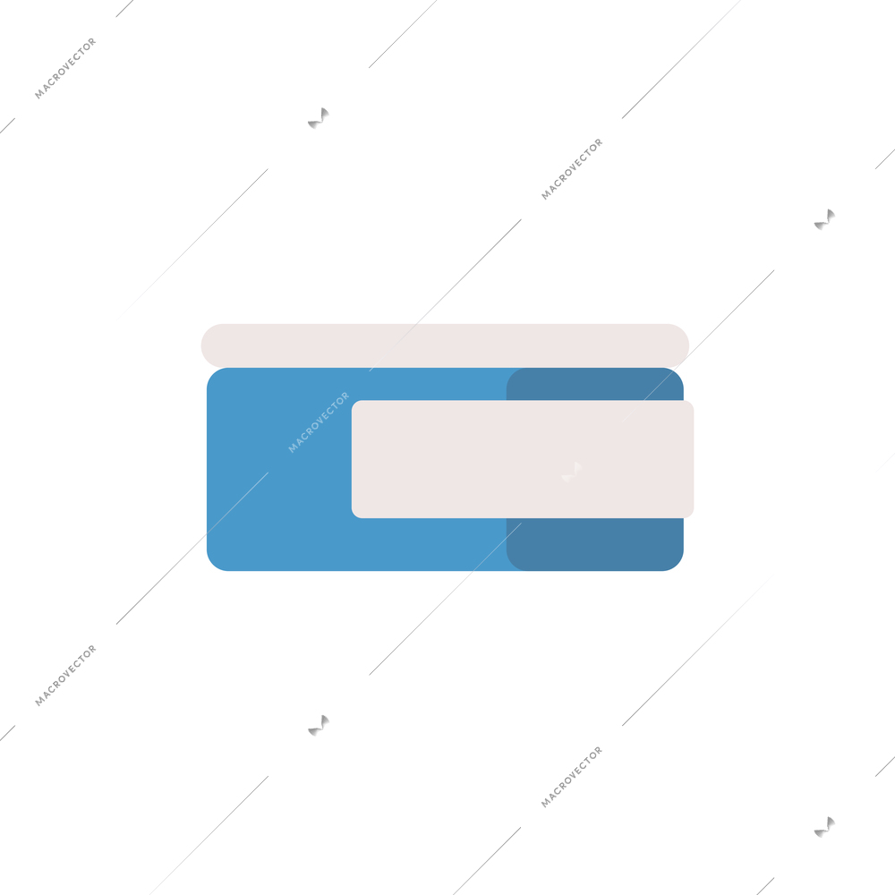 Cosmetology flat icon of cream tub on white background vector illustration