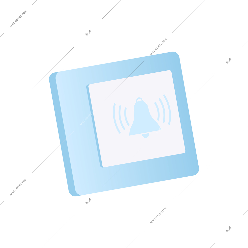 Residential alarm system icon on white background flat vector illustration