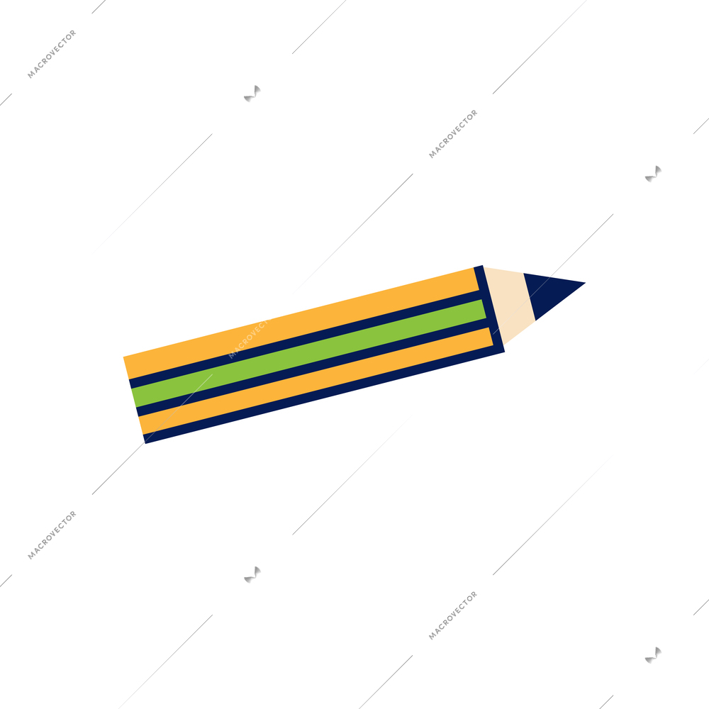 Graphite pencil in doodle style on white background vector illustration