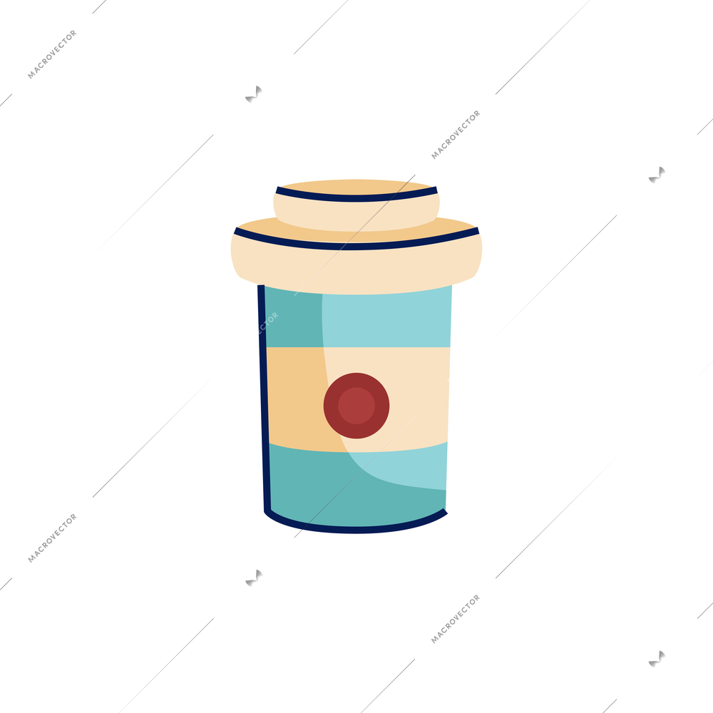 Coffee paper cup in doodle style on white background vector illustration