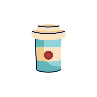 Coffee paper cup in doodle style on white background vector illustration