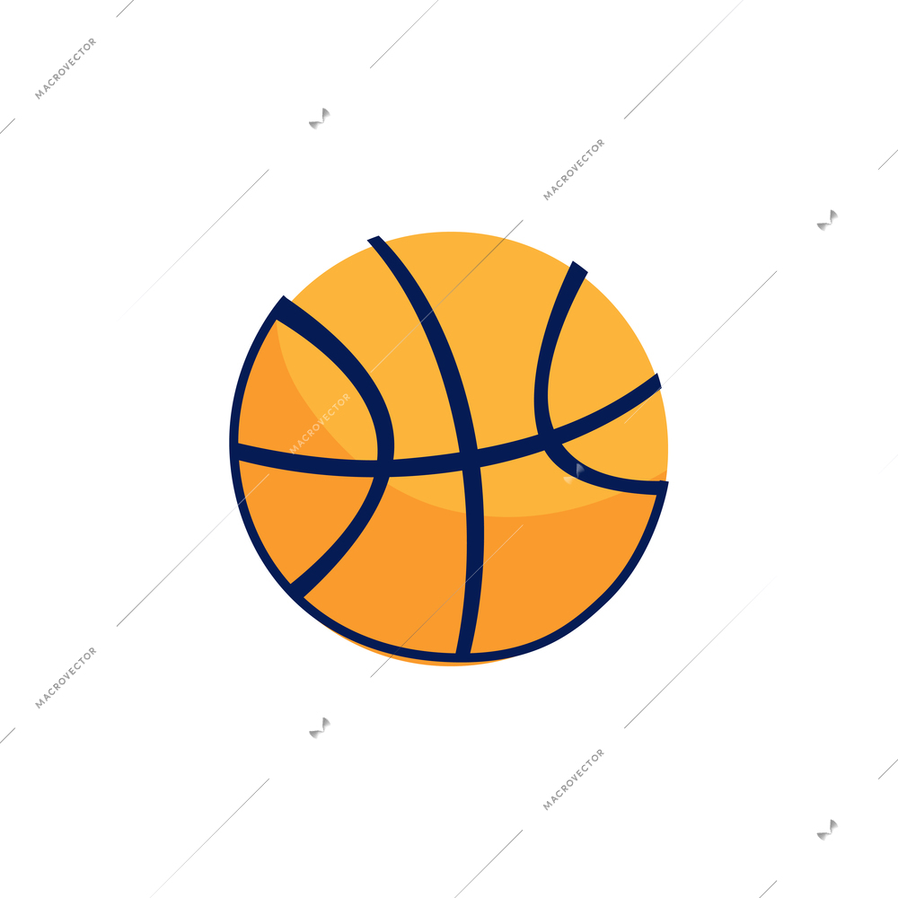 Doodle basket ball icon on white background vector illustration