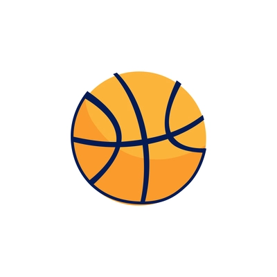 Doodle basket ball icon on white background vector illustration