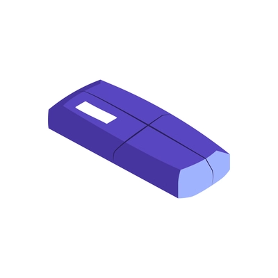 Isometric icon of 3d parcel in blue package 3d vector illustration