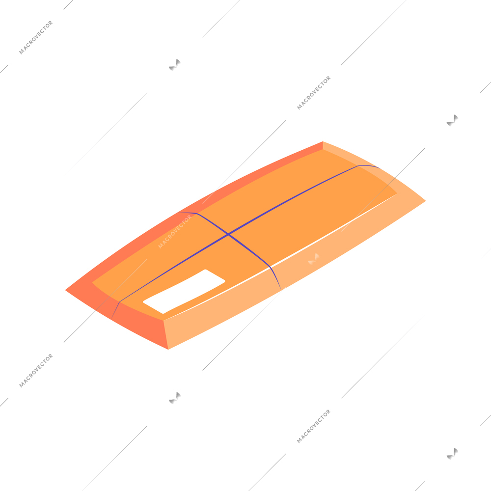 Postal item in orange mailing bag on white background 3d isometric vector illustration