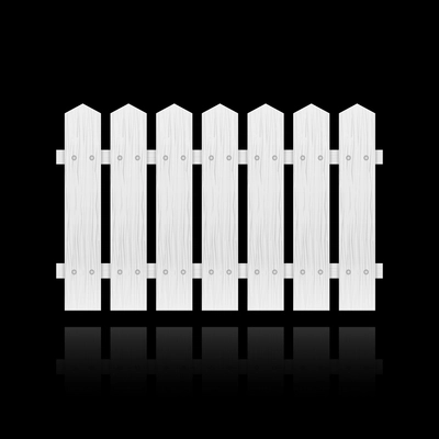 White fence tile icon isolated vector illustration