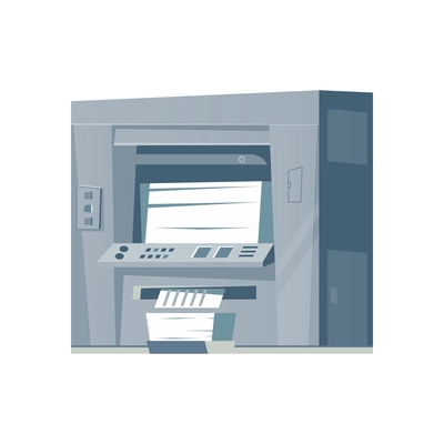 Flat icon of printing press on white background vector illustration