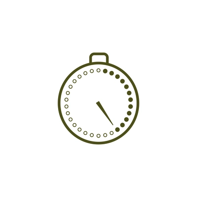 Stopwatch simple style icon on white background flat vector illustration
