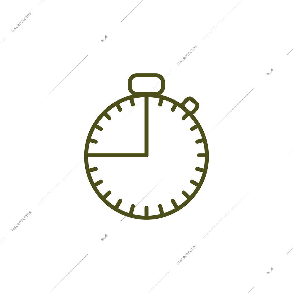 Flat simple stopwatch icon vector illustration