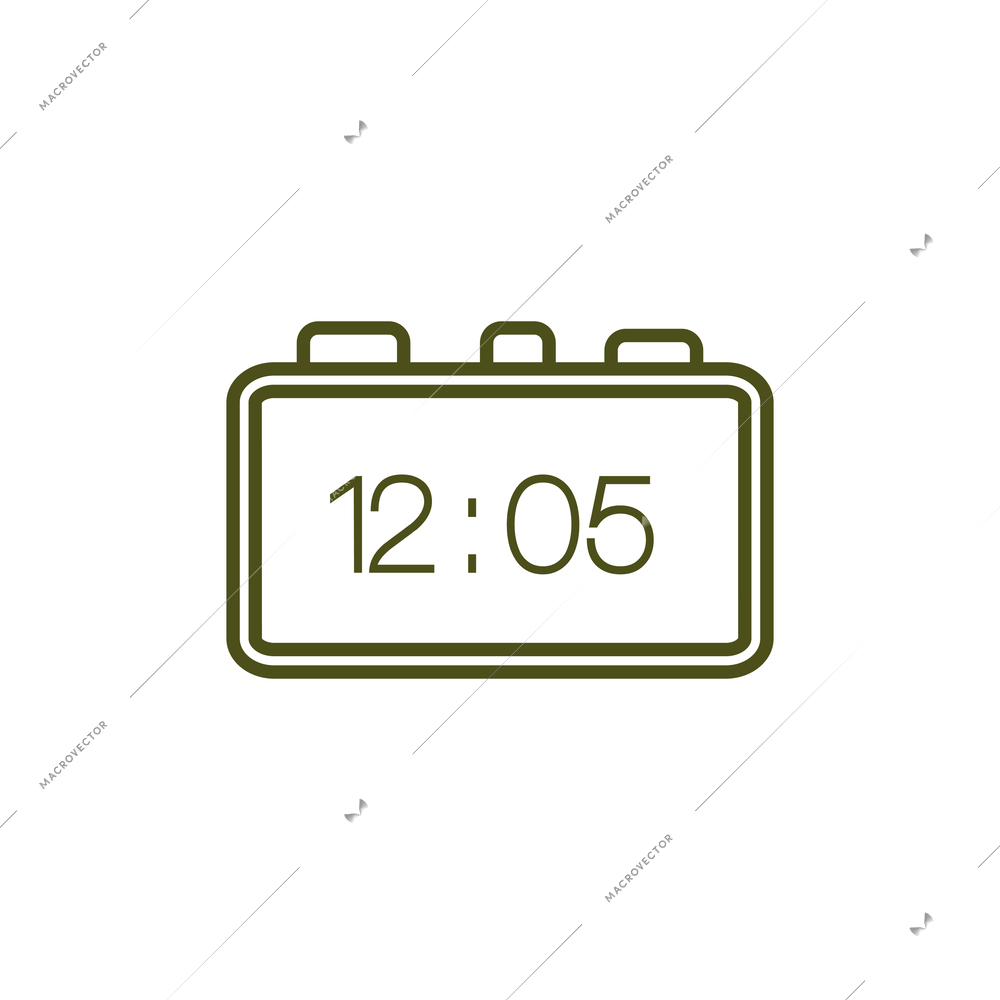 Modern simple style digital watch icon flat vector illustration