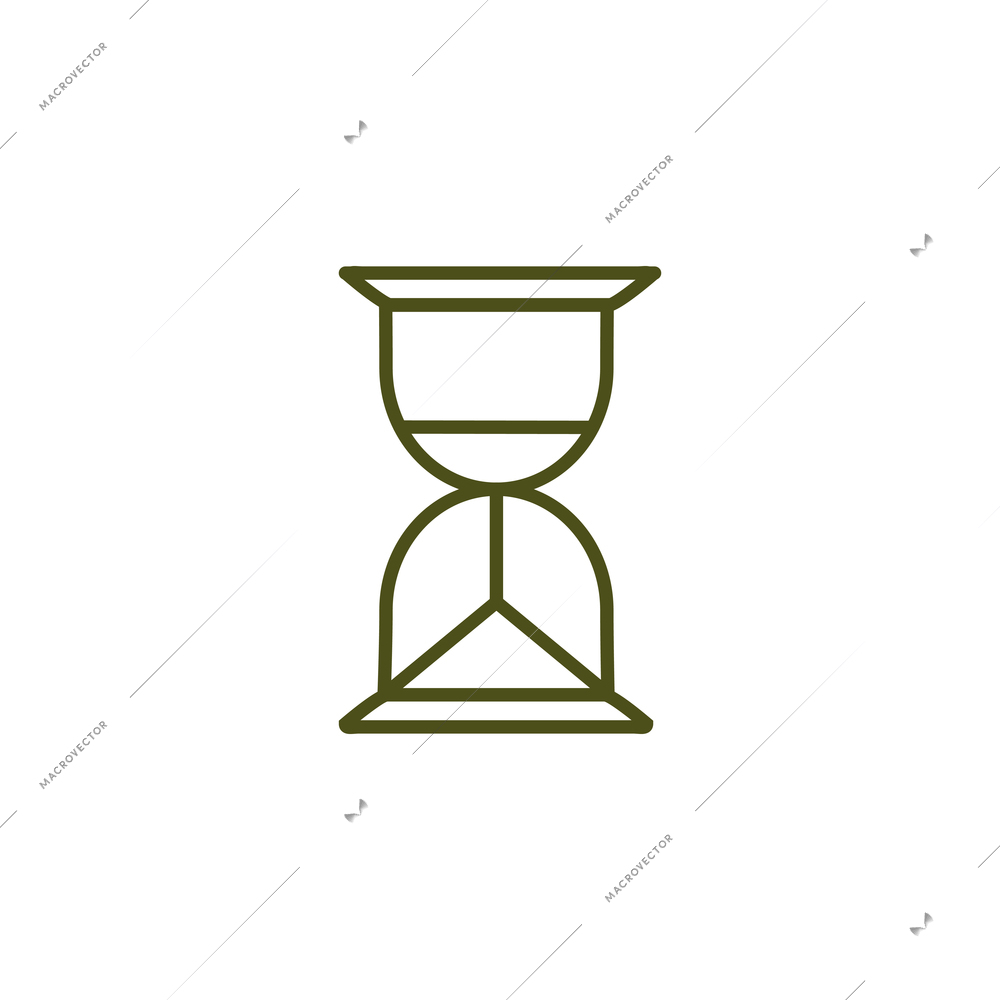 Simple sand clock icon on white background flat vector illustration