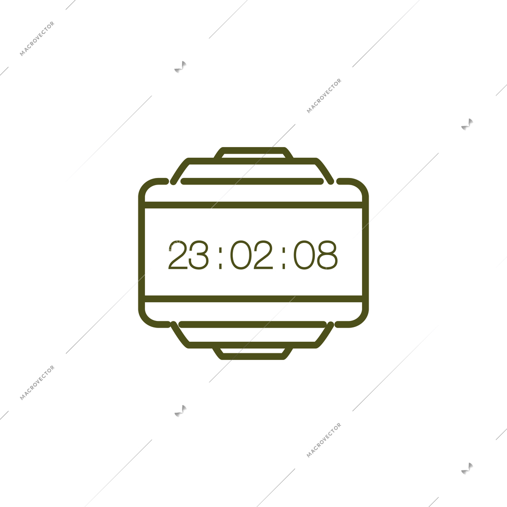 Digital watch simple icon on white background vector illustration