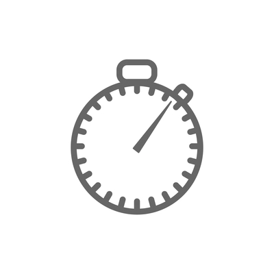 Flat icon of line stopwatch on white background vector illustration