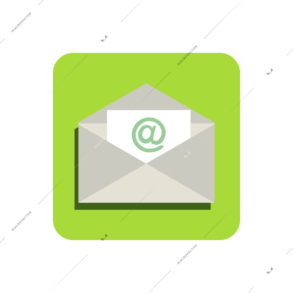 Read email message icon flat vector illustration