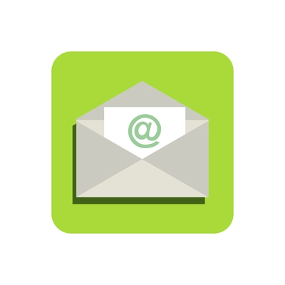 Read email message icon flat vector illustration