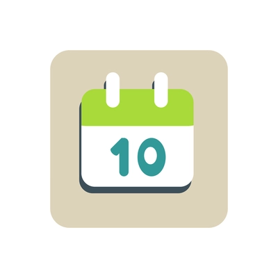 Simple colored flat calendar icon vector illustration