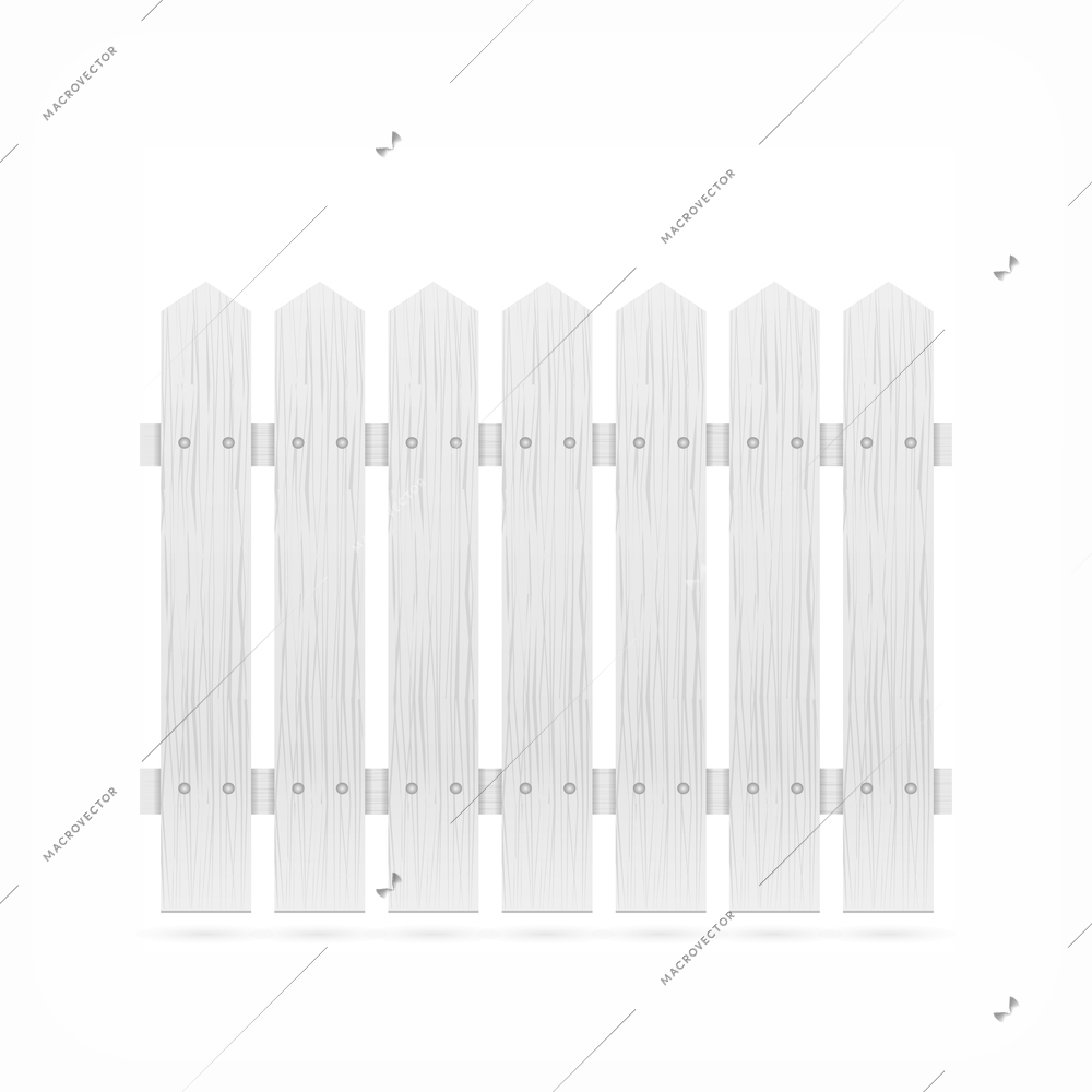 White fence tile icon isolated vector illustration